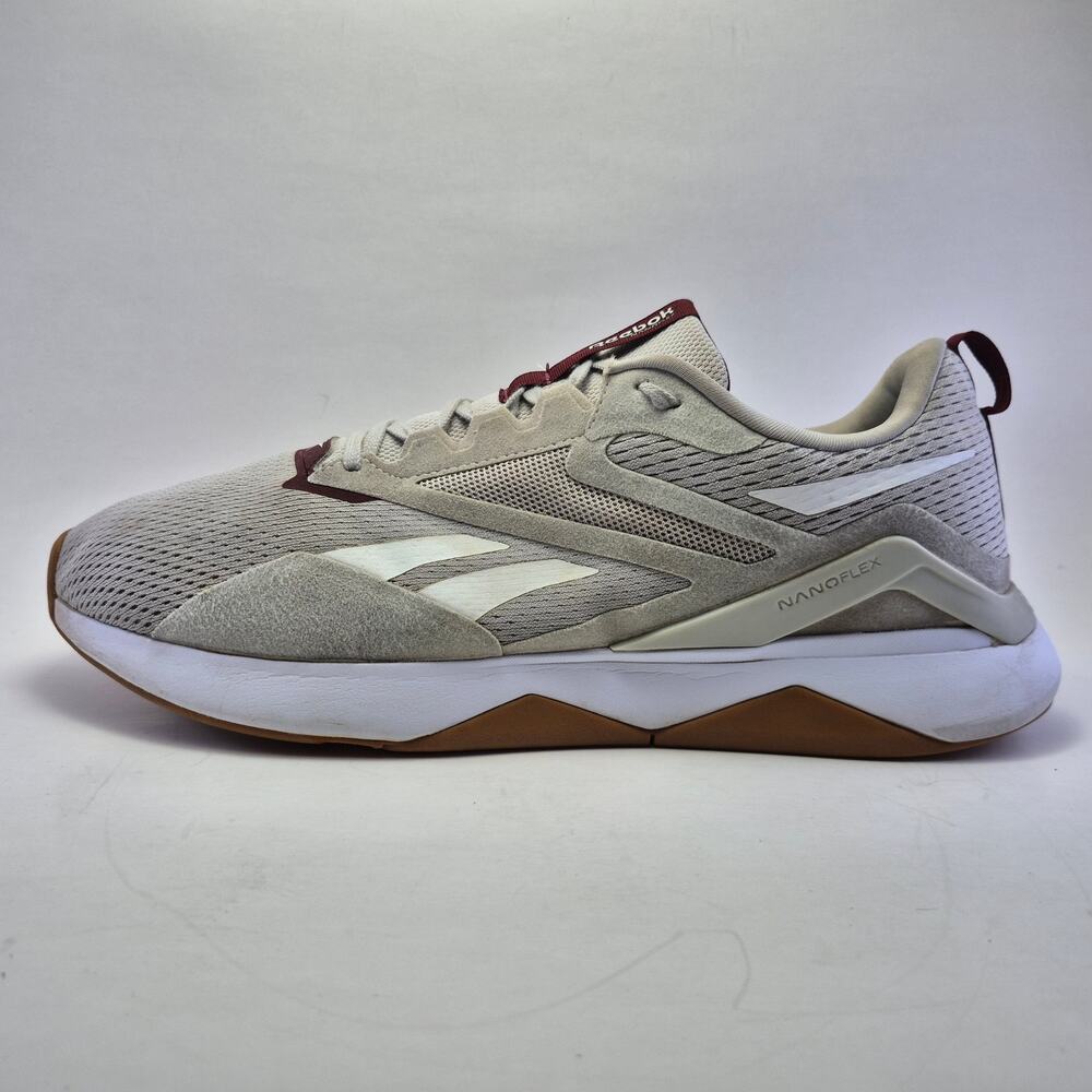 REEBOK "NanoFlex" TR2 "Steely Fog Marron Gum" Athletic Shoes Mens Size 14